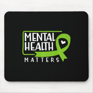 Tapis De Souris Problèmes de santé Ruban vert Sensibilisation en s
