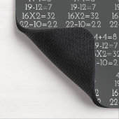 Tapis De Souris Problèmes mathématiques sur gris (Coin)