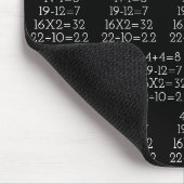 Tapis De Souris Problèmes mathématiques sur le noir (Coin)