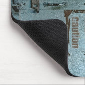 Tapis De Souris Procéder avec prudence porte industrielle gris ble (Coin)