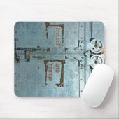 Tapis De Souris Procéder avec prudence porte industrielle gris ble (Avec souris)
