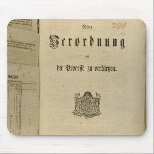 Tapis De Souris Procédure légale de 1776
