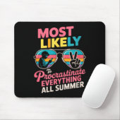 Tapis De Souris Procrastinator Gift Funny Summer Quote Lazy Lifest (Avec souris)