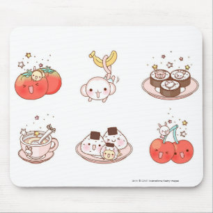 Tapis De Souris Produits alimentaires montrés sur le fond blanc