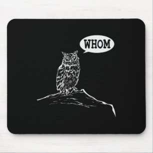 Tapis De Souris Prof d'anglais drôle de grammaire de hibou qui