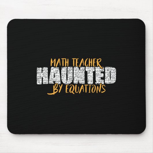 Tapis De Souris Prof de maths Amateur de maths effrayant Halloween (Devant)