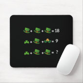 Tapis De Souris Prof de maths équation drôle St Patrick journee (Avec souris)