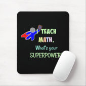 Tapis De Souris Prof de maths, Super-héros (Avec souris)
