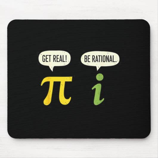 Tapis De Souris Prof Math Pi Soyez Réel Soyez Rationnel Drôle Math (Devant)