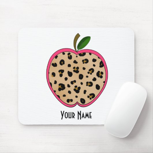 Tapis De Souris Professeur d'Apple d'empreinte de léopard (Avec souris)