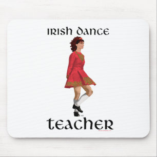 Tapis De Souris Professeur de danse step Irlandaise - Rouge