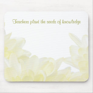 Tapis De Souris Professeur de Fleur Blanche Dahlia