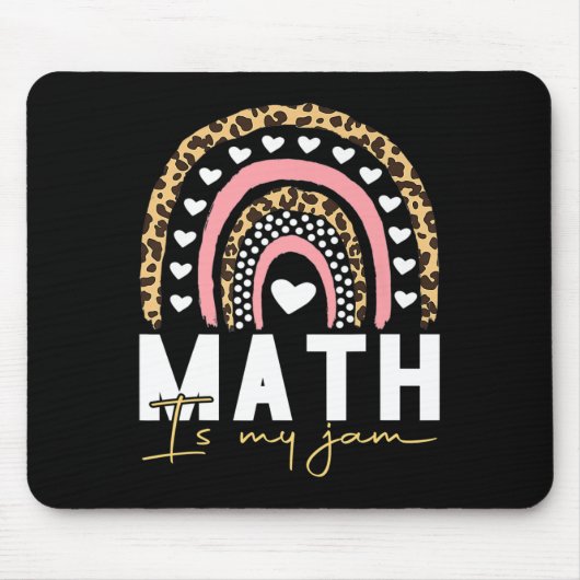 Tapis De Souris Professeur de mathématiques - Math is My Jam Retou (Devant)