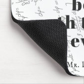 Tapis De Souris Professeur de mathématiques | Monogramme de formul (Coin)