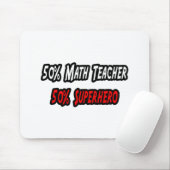 Tapis De Souris Professeur de mathématiques / Superhéros (Avec souris)
