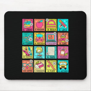 Tapis De Souris Professeur d'espagnol bilingue Byck To School St