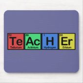Tapis De Souris Professeur fait de couleurs d'éléments (Devant)