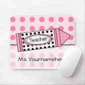Tapis De Souris Professeur rose Mousepad de crayon de point de (Avec souris)