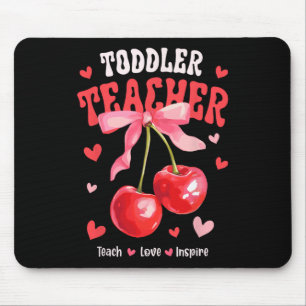 Tapis De Souris Professeur Toddle Enseigner Amour Inspirer Cerise