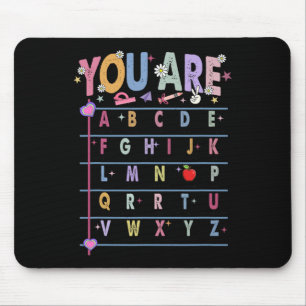 Tapis De Souris Professeur Vous Êtes Lettres Alphabet Apprendre Ab
