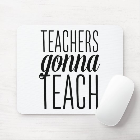 Tapis De Souris Professeurs allant enseigner Mousepad (Avec souris)