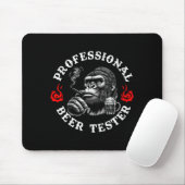Tapis De Souris Professional Beer Tester Funny Drinking Monkey Quo (Avec souris)