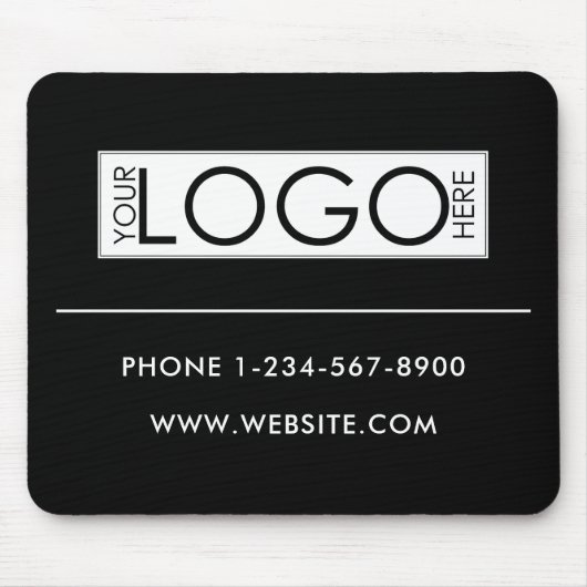 Tapis De Souris Professional Business Logo Contact Details Simple (Devant)
