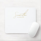 Tapis De Souris Professional Handwritten Gold Script Typography (Avec souris)
