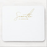 Tapis De Souris Professional Handwritten Gold Script Typography<br><div class="desc">Upgrade your workspace with the Professional Handwritten Gold Script Typography Mouse Pad, designed to combine elegance with everyday functionality. Featuring a refined handwritten-style gold script paired with clean, modern typography, this mouse pad adds a sophisticated and personalized touch to your desk. Perfect for home offices, corporate settings, or creative workspaces,...</div>