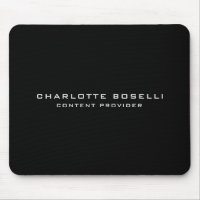 Professionnel minimaliste Votre nom Titre Noir