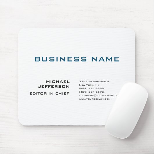 Tapis De Souris Professionnel Moderne Plain Simple (Avec souris)