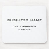 Tapis De Souris Professionnel Moderne Plain Simple (Devant)