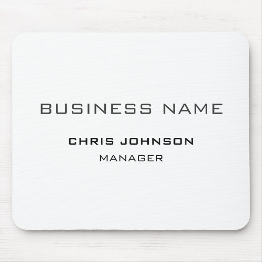 Tapis De Souris Professionnel Moderne Plain Simple (Devant)