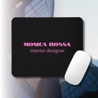 Professionnel Simple Moderne Neon Rose Noir