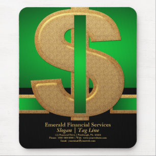 Tapis De Souris Professionnel Vert  Gold Dollar Financial Services