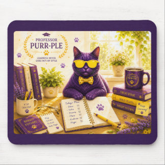 Tapis de souris Professor Purr-Ple™