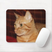 Tapis De Souris Profil de visage de chat Tabou orange (Avec souris)