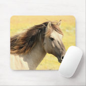Tapis De Souris Profil du cheval beige (Avec souris)