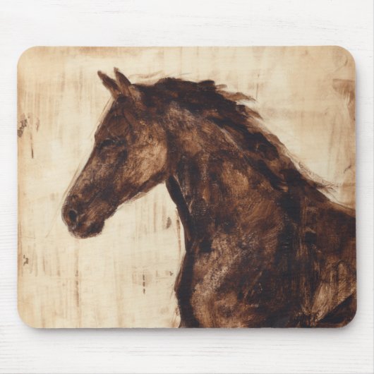 Tapis De Souris Profil du cheval sauvage Brown (Devant)