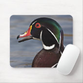Tapis De Souris Profil d'un canard à bois (Avec souris)