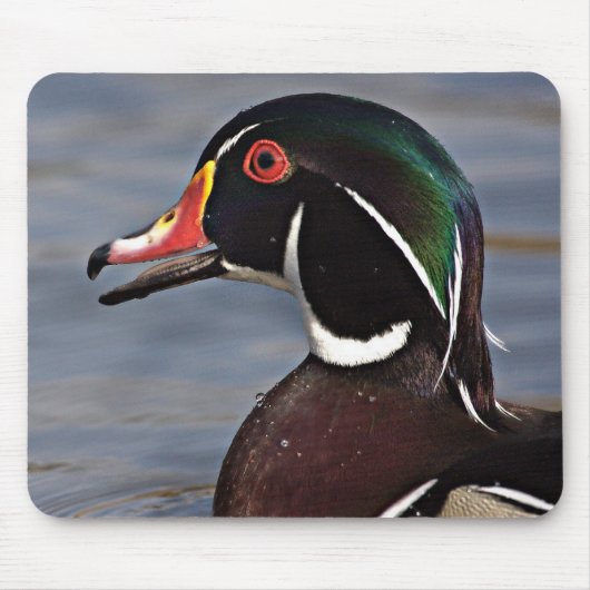 Tapis De Souris Profil d'un canard à bois (Devant)