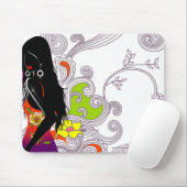 Tapis De Souris Profil latéral d'une pose de femme (Avec souris)