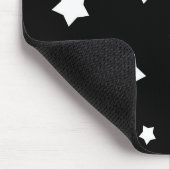 Tapis De Souris Profil sous convention astérisque noir et blanc (Coin)
