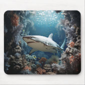 Tapis De Souris Profondeurs éthériques Requin 3D (Devant)