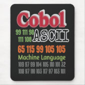 Tapis De Souris Programmation Ascii Cobol Langage Machine (Devant)
