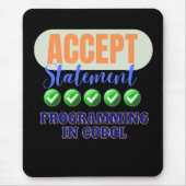 Tapis De Souris Programmation Cobol avec l'instruction Accept (Devant)