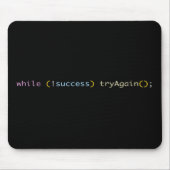 Tapis De Souris Programmer Developer Coding Humor Try Again Loop (Devant)