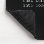 Tapis De Souris Programmeur aime l'explication du café (Coin)