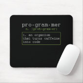 Tapis De Souris Programmeur aime l'explication du café (Avec souris)