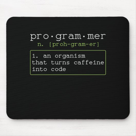 Tapis De Souris Programmeur aime l'explication du café (Devant)